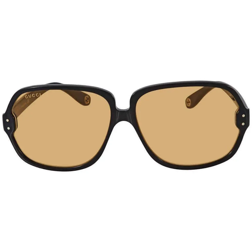 NEW Gucci Yellow and Black Round Men's Sunglasses